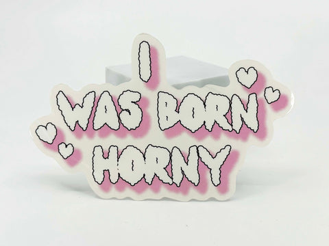 BORN HORNY // STICKER